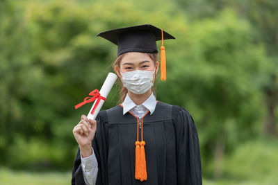 Portrait of a man wearing mask