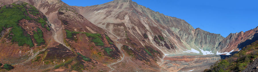 Panoramic view of rocky mountains against sky