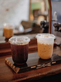 Close-up of coffee on table