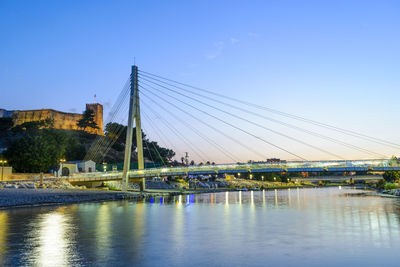 Mouth of the fuengirola river at dusk. in the background you can