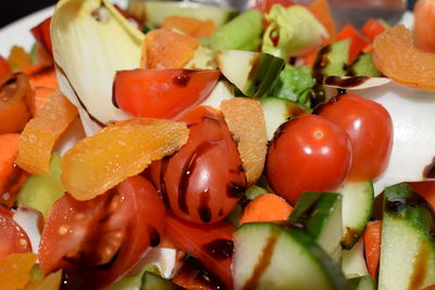 Full frame shot of chopped salad