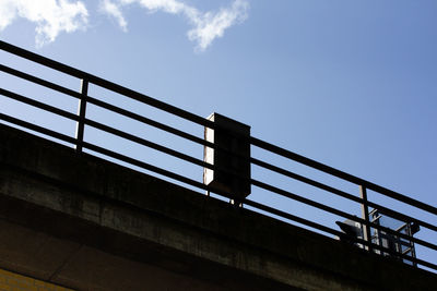 Low angle view of bridge against sky