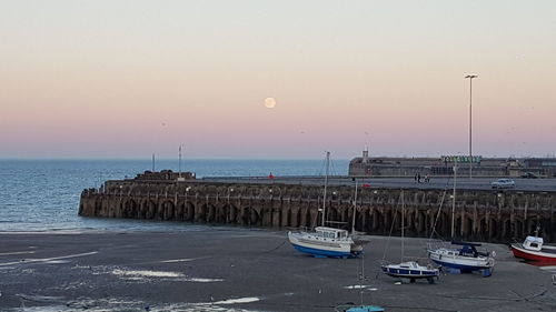 View of sea at sunset