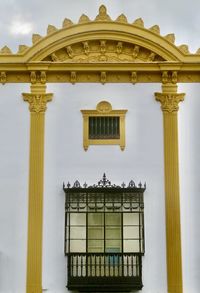 Low angle view of historic building