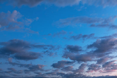 Low angle view of clouds in sky