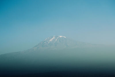 View of mountain against blue sky