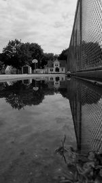 Reflection of clouds in water