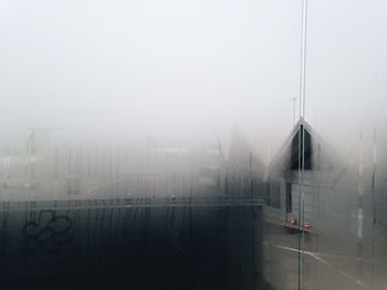 Built structure in foggy weather