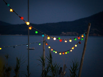 Multi colored lights at night