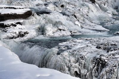 Scenic view of waterfall