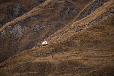 High angle view of a land