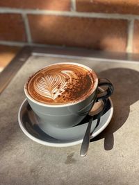 Close-up of coffee on table