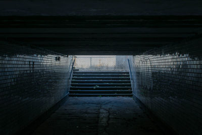 Low angle view of empty staircase