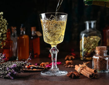 Close-up of drink on table