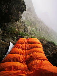 Scenic view of mountain against sky