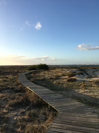 Scenic view of land against sky