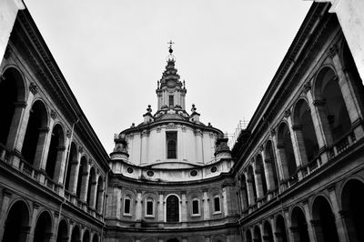 Low angle view of building against clear sky