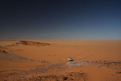 Scenic view of desert against sky