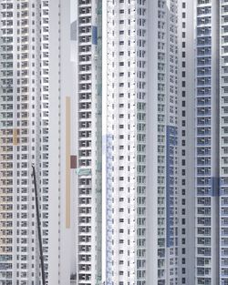 Low angle view of residential buildings in city