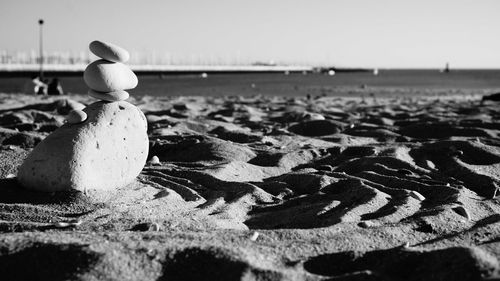 Surface level of sandy beach