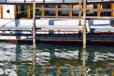 Reflection of built structure in water