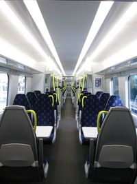 Empty seats in train