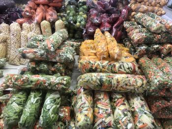 Full frame shot of food for sale at market stall