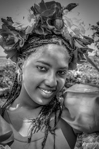 Portrait of smiling young woman