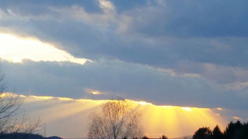 Low angle view of cloudy sky