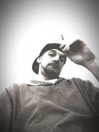 Low angle view of woman