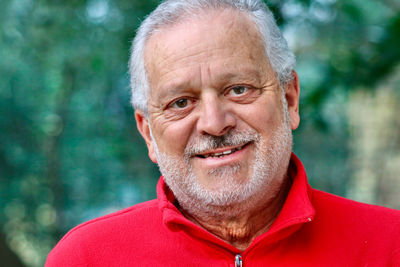 Close-up portrait of senior man