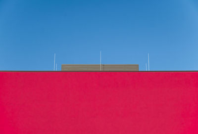 Exterior of red against blue sky