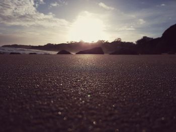 Scenic view of landscape against sky during sunset
