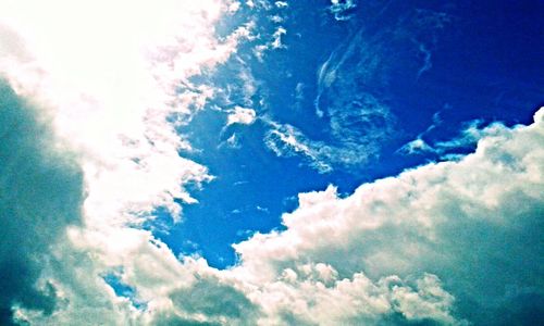 Low angle view of clouds in sky