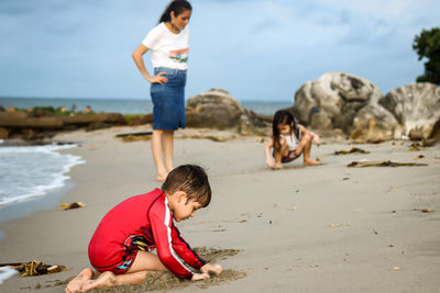 Sand as playground for kids