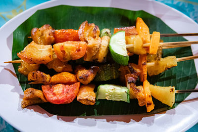 Close-up of food in plate