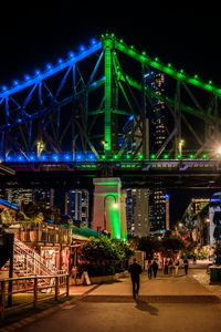 Illuminated city at night