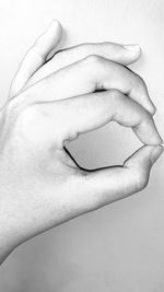 Hand isolated on gray background. hand sign for background.