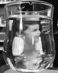 Close-up of drink in glass on table