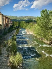 Scenic view of river against sky