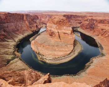 Aerial view of rock formations