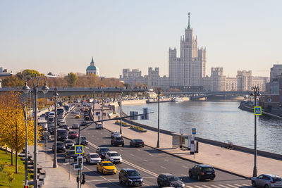 View of city buildings at waterfront