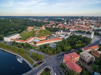 Vilnius old town and river neris, gediminas castle and old arsenal, hill of three crosses, museum