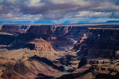 Aerial view of dramatic landscape