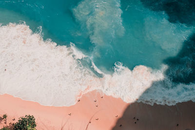 High angle view of beach