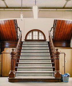 Low angle view of staircase in building