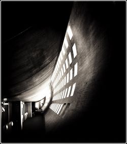 Low angle view of illuminated staircase in building
