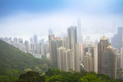 View of skyscrapers in city