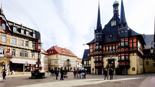 People walking on street