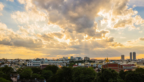 High angle shot of cityscape